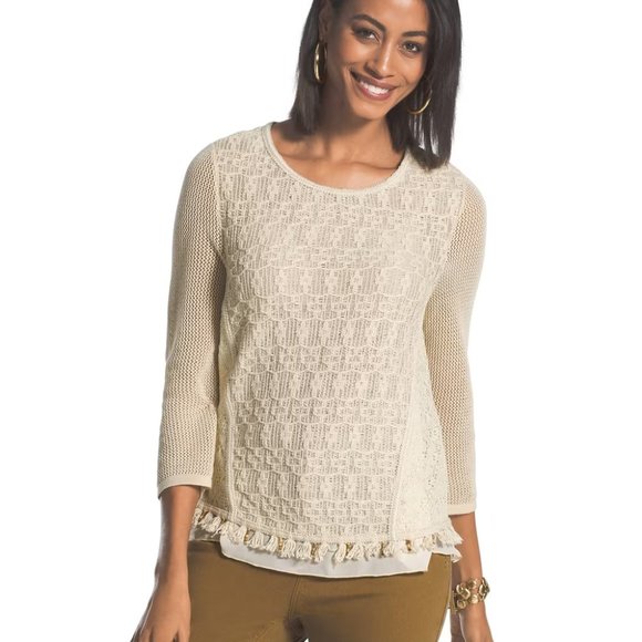 Chico's Trisha Textured Sweater - Picture 1 of 16